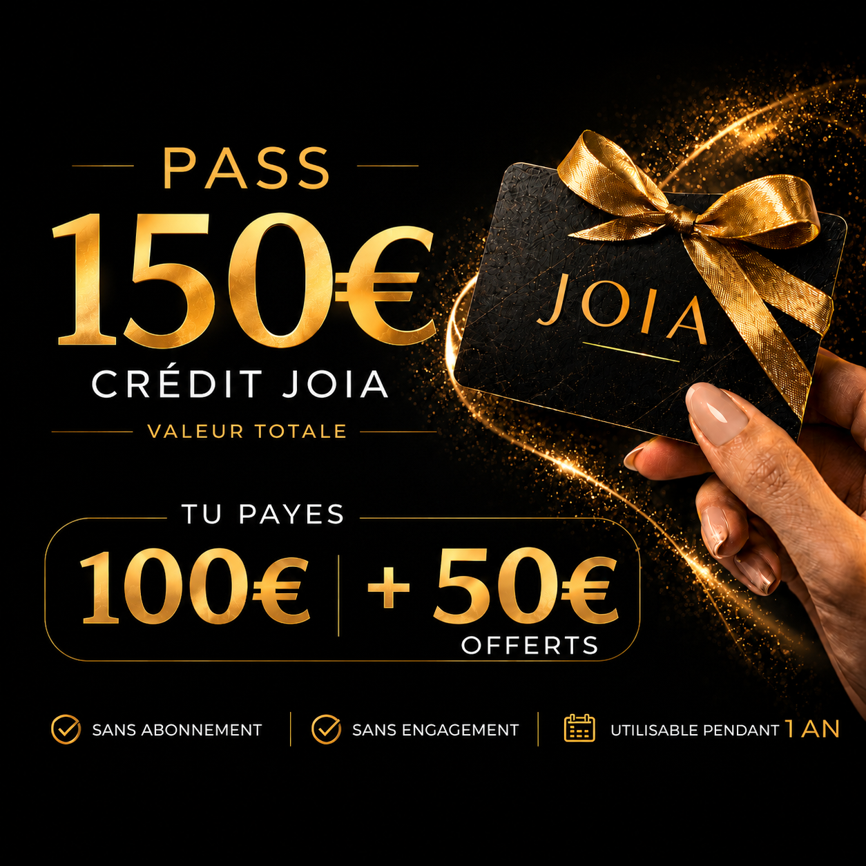 Coupon JÒIA | 100 € -> 150€